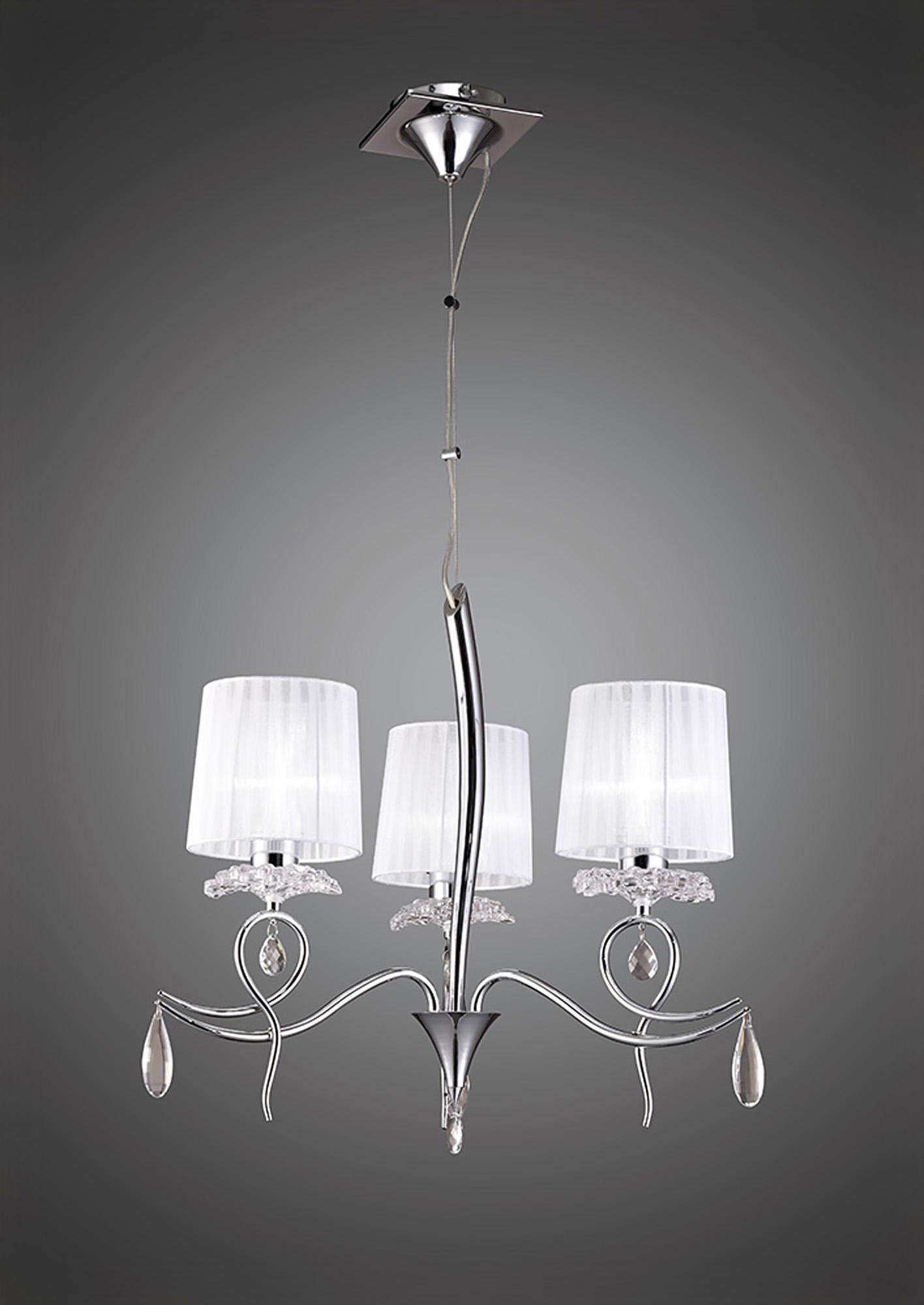 M5273  Louise Crystal Pendant 3 Light